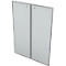 Glastüren für Regal PHENOR, 3 OH, satiniert, im Alurahmen, B 860 x H 1310 mm