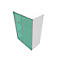 Glastürenschrank SOLUS PLAY, 3 Ordnerhöhen, grifflos, satiniert, B 800 x T 440 x H 1122 mm, weiß