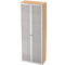 Glastürenschrank TOPAS LINE, 6 Ordnerhöhen, B 800 mm, Ahorn-Dekor