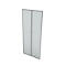 Glazen deur X-TIME WORK, 5 ordnerhoogten, gesatineerd, in aluminium frame, B 860 x D 5 x H 2110 mm
