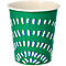 Gobelet en carton Papstar, jetable, 0,2 l, pour boissons froides, avec trait de remplissage, Ø 80 x H 88 mm, vert, 100 pièces