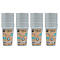 Quatre piles de gobelets en carton sur fond blanc. Les gobelets portent la mention "PRO GOBELETS CARTON 15".