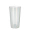 Gobelet Papstar, réutilisable, 0,3 l, Ø 70 mm, avec trait de remplissage &amp; arête d'empilage, incassable, adapté au lave-vaisselle, r, PP, translucide, 10 pièces