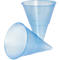 Gobelet pointu Papstar Blue Cone, volume 115 ml, pour les fontaines à eau du marché, Ø 70,3 mm, polypropylène, bleu-transparent, 1000 pièces