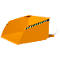 Godet pour chariot élévateur Bauer BSI 100, déverrouillage par câble, L 1810 × l 1330 × H 810 mm, 1 m³, jusqu'à 1500 kg, acier peint, jaune-orange