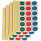 Gommettes rondes, 4 coloris, 1000 p.