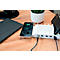 Good Connections draadloze lader, Qi-enabled, vermogen 15 W, voor USB desktop snellaadstation met 110 W, aansluiting aan linkerzijde, wit
