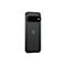 Schwarzes Google Pixel Smartphone von hinten mit markantem Kamera-Balken auf weißem Hintergrund.
