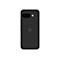 Schwarzes Smartphone mit doppelter Kamera, Blitz und Google-Logo auf weißem Hintergrund.