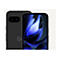 Schwarzes Smartphone mit zwei Kameras, Logo "G" und einem blauen Bildschirmhintergrund.