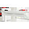 Goulotte de câbles Standard, pour bureau à hauteur ajustable à partir de l. 1400 mm, rabattable, blanc