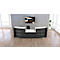 Grand comptoir de réception arqué Faro, avec module bas, passage de câbles, L 3240 x P 1230 x 1120 mm, anthracite/anthracite