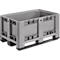 Grand conteneur, avec 3 sabots, L 1200 x l. 800 x 600 mm, construction fermée, 330 litres