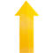 Yellow arrow pointing up, rough surface.