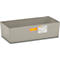 Beige rectangular box, with stickers from Cemo.
