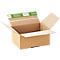 Grünmarie® verzenddozen, 200 x 150 x 100 mm, geoptimaliseerd voor pallets, automatische bodem, tot 20 kg, 100% recyclebaar, FSC® golfkarton, bruin, 25 stuks