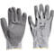 Guantes de protección DYNEEMA®, EN 388 categoría II, clase de protección contra cortes 3, bisel de HDPE y revestimiento de PU, gris, 1 par, talla 10