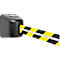 Gurtband RS-GUIDESYSTEMS GLW460, Wandmontage, inkl. Reflexionsstreifen, L 6000 mm, Gehäuse B 130 x T 140 x H 155 mm, gelb/schwarz