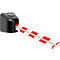 Gurtband RS-GUIDESYSTEMS GLW460, Wandmontage, inkl. Reflexionsstreifen, L 6000 mm, Gehäuse B 130 x T 140 x H 155 mm, rot/weiß