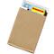 A brown envelope with a brochure sticking out, bearing the words "SCHAFER SHOP".