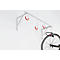 Hängeparker WSM, 1-seitig, für Reifen bis B 65 mm, B 1200 x T 350 x H 350 mm, Diebstahlschutz, Stahl, 4 Einhängeplätze