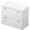 Hängeregistraturschrank ARLON OFFICE, 2 Ordnerhöhen, B 900 x T 450 x H 816 mm, weiß/weiß