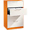 Hängeregistraturschrank ASISTO C 3000, 4 Schubladen, 2-bahnig, B 800 mm, orange/weiß