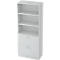 Hängeregistraturschrank JENA, 5 OH, B 800 mm, 2 Schubladen, abschliessbar, lichtgrau