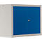 Hängeschrank MS 750, B 750 x T 320 x H 600 mm, enzianblau, Korpus alusilber