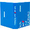 Blauer Werbeträger mit Schriftzug "Ich wir zur DONAU". Logo von Donau Versicherung. Text: www.donauversicherung.at.
