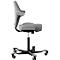 HÅG Capisco 8106 siège de bureau, réglable en hauteur et en profondeur, piétement aluminium, roulettes en dur, mousse, gris clair/noir