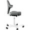 HÅG Capisco 8106 siège de bureau, réglable en hauteur et en profondeur, piétement aluminium, roulettes en dur, mousse, gris foncé/blanc