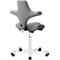 HÅG Capisco 8106 siège de bureau, réglable en hauteur et en profondeur, piétement aluminium, roulettes en dur, mousse, gris foncé/blanc
