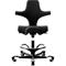 HÅG Capisco 8106 siège de bureau, réglable en hauteur et en profondeur, piétement aluminium, roulettes en dur, mousse, repose-pieds, noir/noir