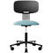 HÅG Tion 2140 Bürostuhl, HÅG inBalance®, höhenverstellbar 408 - 542 mm, neigbar, gepolsterter Sitz, Universalrollen, hellblau/schwarz, ohne Armlehnen