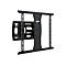 Schwarze TV-Wandhalterung, drehbar, mit Schrauben und Halterungen.