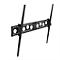 Schwarze TV-Wandhalterung, bestehend aus Halterung, Löchern und Stangen zur Befestigung an der Wand.