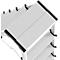 Hailo Alu-Sicherheits-Doppelstufenleiter D60 StandardLine, 2 x 7 Stufen, Rutschschutz, Soft-Grip-Sohle, bis 150 kg, EN 131, aluminium