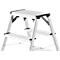 Hailo Alu-Sicherheits-Doppelstufenleiter D60 StandardLine, 2 x 7 Stufen, Rutschschutz, Soft-Grip-Sohle, bis 150 kg, EN 131, aluminium