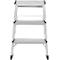 Hailo D60 StandardLine trap, 2 x 3 treden, tot 150 kg, opvouwbaar, antislipvoeten, aluminium &amp; kunststof, B 440 mm