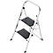 Hailo K70 StandardLine opvouwbare treden, 2 treden, werkhoogte 2,47 m, veiligheidsbeugel &amp; opvouwbare veiligheidspal, tot 150 kg, aluminium, zilver