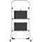 Hailo K70 StandardLine opvouwbare treden, 2 treden, werkhoogte 2,47 m, veiligheidsbeugel &amp; opvouwbare veiligheidspal, tot 150 kg, aluminium, zilver