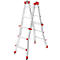 HAILO M80 multifunctionele ladder 4x3 sporten gemaakt van aluminium, te gebruiken als trapladder en enkele ladder, werkhoogte tot 3,71 m
