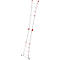 HAILO M80 multifunctionele ladder 4x4 sporten van aluminium, te gebruiken als trapladder, enkele ladder en trapladder, werkhoogte tot 4,70 m