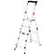 HAILO TL100 Alu-Teleskopleiter Topline, 3 - 5 Stufen, bis 309 cm, rutschfest, mit Ablageschale, bis 150 kg