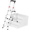 HAILO TL100 Alu-Teleskopleiter Topline, 3 - 5 Stufen, bis 309 cm, rutschfest, mit Ablageschale, bis 150 kg