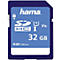 Carte SD bleue Hama, 32 Go. Inscription : SDHC, 32 Go, R80 Mo/s.