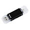 Hama 'Basic' USB 2.0 OTG - Kartenleser (SD, microSD, SDHC, microSDHC, SDXC, microSDXC) - USB 2.0