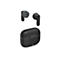Schwarze kabellose Hama In-Ear-Kopfhörer mit Ladecase vor weißem Hintergrund.