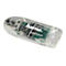 Transparenter Hama USB-Kartenleser mit grüner Platine und 'hama' Schriftzug.